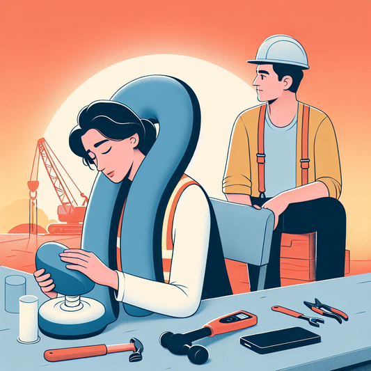 “Neck Massager Pillow for Remote Construction Workers”