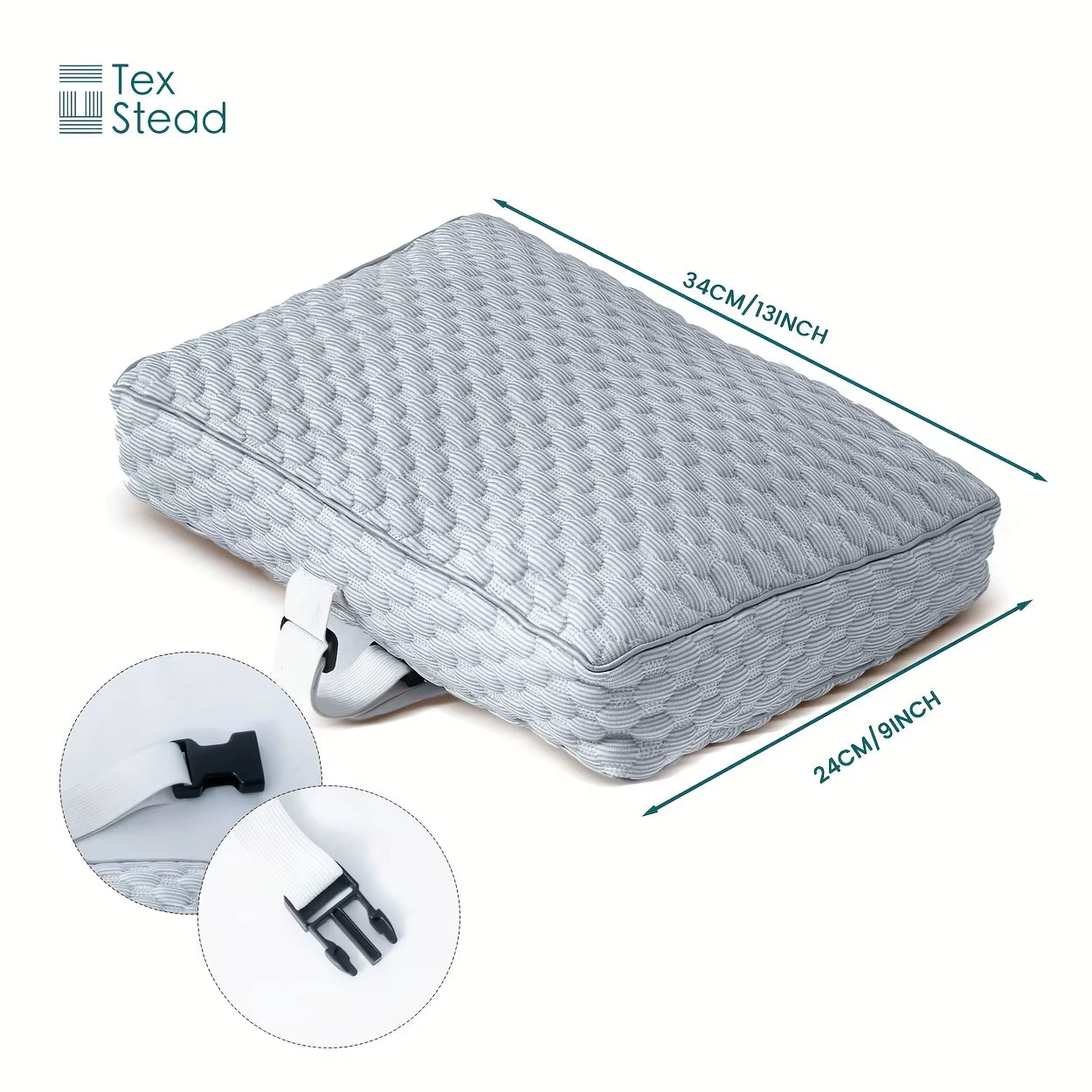 Experience Unmatched Comfort with Our 1Pc Ergonomic Knee Pillow - Adjustable Strap & Machine Washable Cover for Ultimate Side Sleeper Support, Perfect for Pregnancy and Office Use!