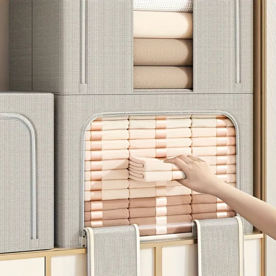 STACKABLE LINEN STORAGE BOXES - 50% off TODAY