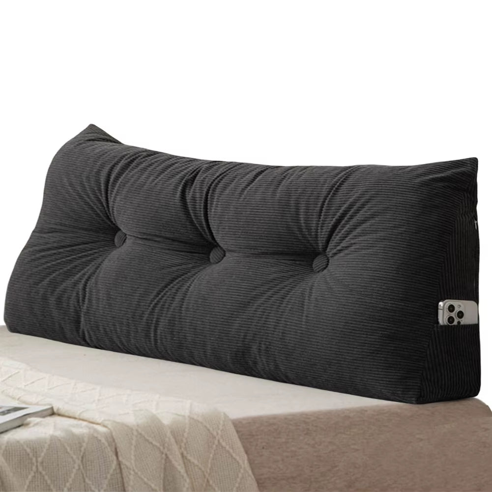 Transform Your Relaxation with Our Stylish Triangular Wedge Headboard Long Backrest Pillow – Perfect for Comfort and Convenience on Beds and Sofas!