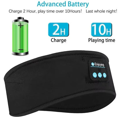 Ultimate Wireless Bluetooth Headband: Sweat-Proof Music & Sleep Eye Mask for Sports and Relaxation