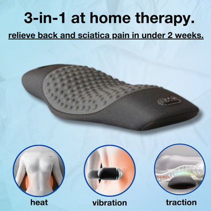 Transform Your Comfort with the 3-in-1 Lumbar Massager Pillow - Enjoy 50% Off Today!