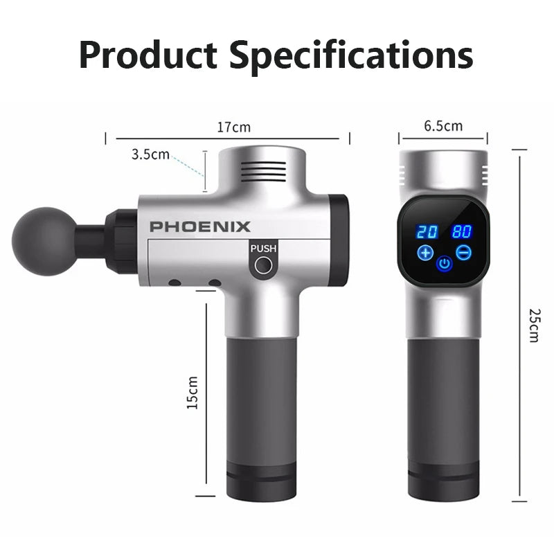 Revitalize Your Body with the Phoenix A2 Massage Gun - Deep Tissue Vibrating Massager with Adjustable Speeds and Quiet Operation