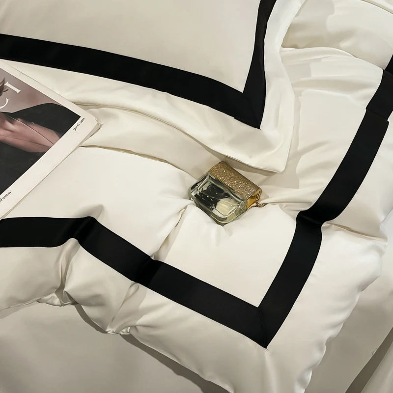 Indulge in Luxury: 2025 Thick Brushed White Duvet Cover Set with Pillowcases - Perfect for Home and Gifting!