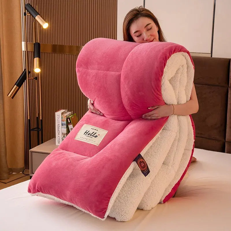 Cozy Students Fall and Winter Wool Comforter: Thickened Duvet with Skin-Friendly Cotton for Ultimate Warmth