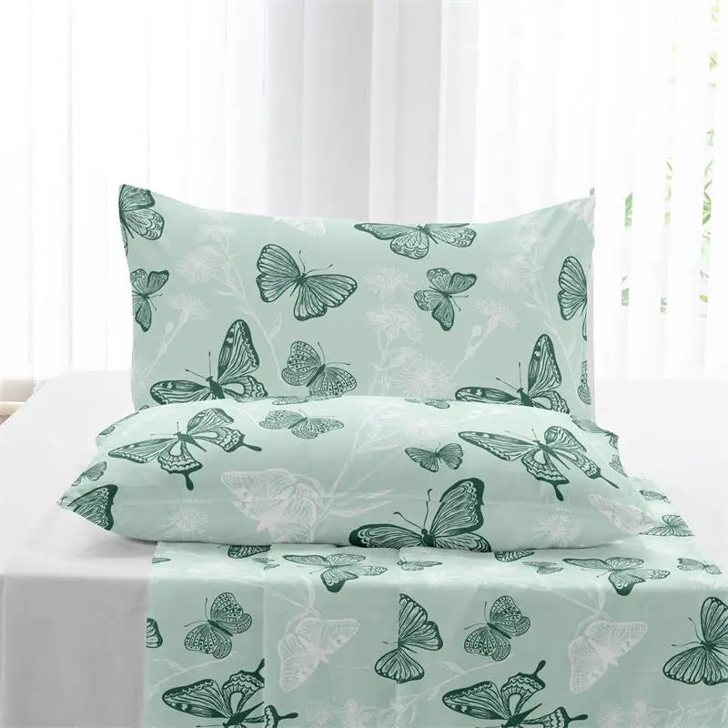 Transform Your Bedroom with Our Vibrant Printed Butterfly Duvet Cover Set - Luxurious Queen Size Bedding for Ultimate Comfort!