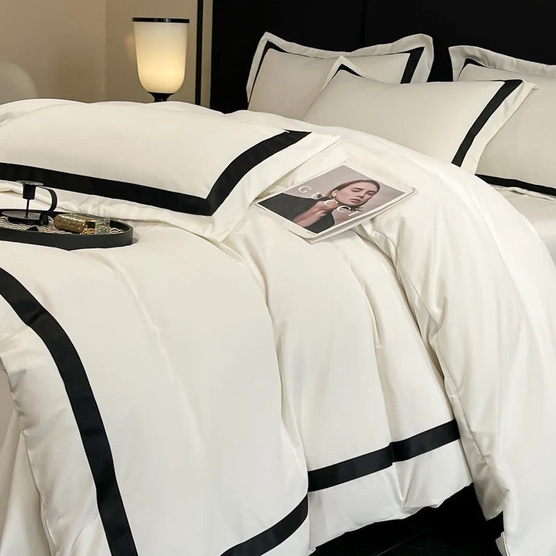 Indulge in Luxury: 2025 Thick Brushed White Duvet Cover Set with Pillowcases - Perfect for Home and Gifting!