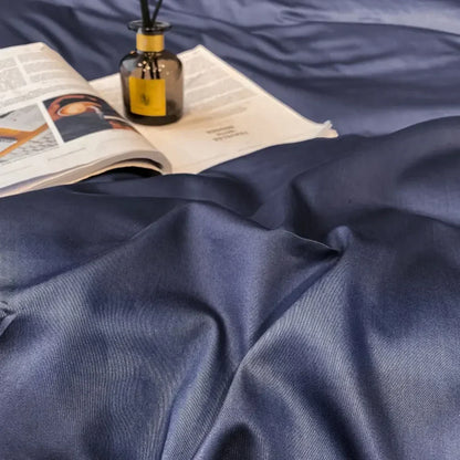 Luxurious Embroidery 100% Egyptian Cotton Bedding Set - Includes Duvet Cover, Flat Sheet & Pillowcases in Queen & King Sizes