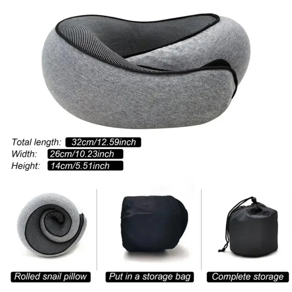 Ultimate Travel Neck Pillow: Adjustable Memory Foam U-Shaped Support for Comfort on the Go