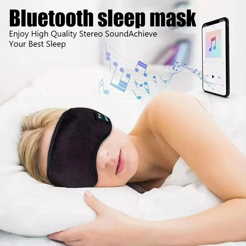 Unwind in Style with Our Bluetooth Wireless Sleep Mask Headphones - The Ultimate Travel Buddy for Music Lovers and Sleep Enthusiasts!