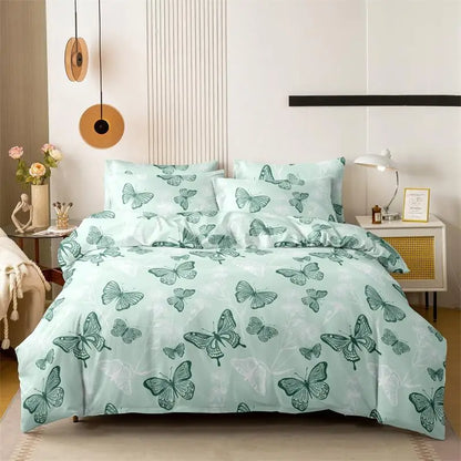 Transform Your Bedroom with Our Vibrant Printed Butterfly Duvet Cover Set - Luxurious Queen Size Bedding for Ultimate Comfort!