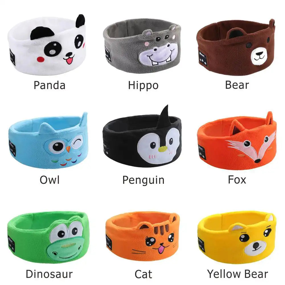 Transform Sleep Time with Our Soft Kid Eye Mask Bluetooth Headphone – Cozy Wireless Earphones with Adorable Animal Design!