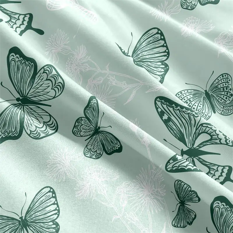 Transform Your Bedroom with Our Vibrant Printed Butterfly Duvet Cover Set - Luxurious Queen Size Bedding for Ultimate Comfort!