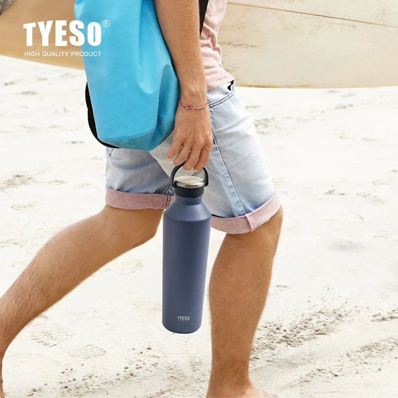 Stainless Steel Vacuum Insulated Water Bottle - Portable, Durable, and Leak-Proof with Matte Finish and Carry Handle for Ultimate Hydration on the Go!