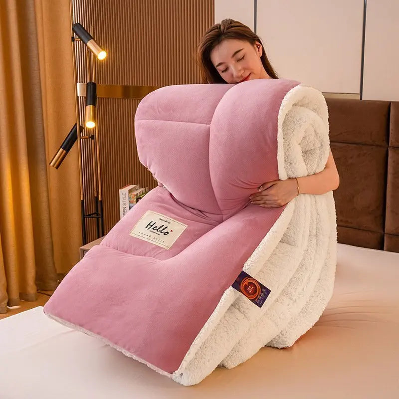 Cozy Students Fall and Winter Wool Comforter: Thickened Duvet with Skin-Friendly Cotton for Ultimate Warmth