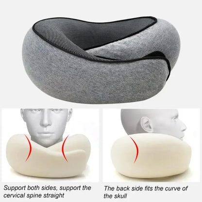 Ultimate Travel Neck Pillow: Adjustable Memory Foam U-Shaped Support for Comfort on the Go