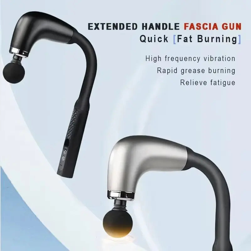 Introducing the 2025 Smart Curved Hook Fascia Gun – Your Ultimate Electric Massager for Ultimate Relaxation at Home!