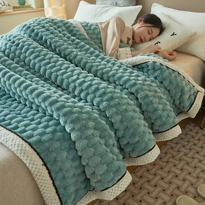 Luxuriously Soft Plaid Blanket – Sumptuous Plush Throw for Cozy Beds, Sofas, and Office Naps – Available in Multiple Sizes!