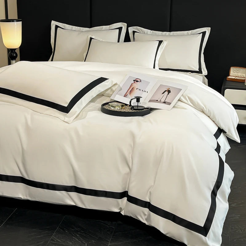 Indulge in Luxury: 2025 Thick Brushed White Duvet Cover Set with Pillowcases - Perfect for Home and Gifting!