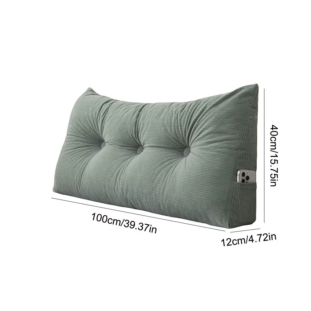 Transform Your Relaxation with Our Stylish Triangular Wedge Headboard Long Backrest Pillow – Perfect for Comfort and Convenience on Beds and Sofas!