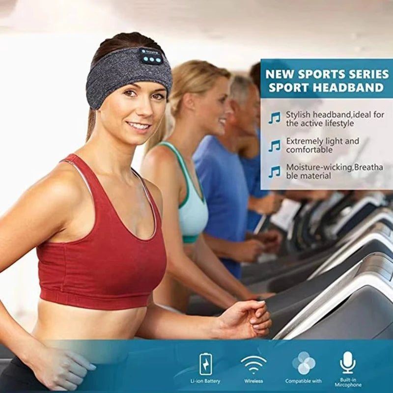Ultimate Wireless Bluetooth Headband: Sweat-Proof Music & Sleep Eye Mask for Sports and Relaxation